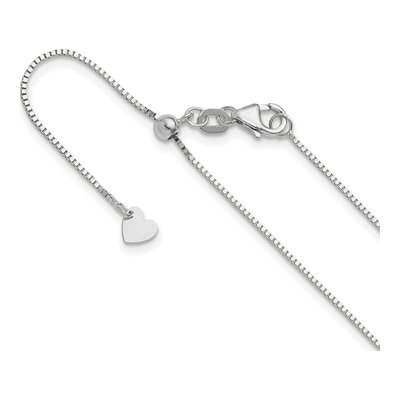14K White Gold 0.8mm Box Chain
