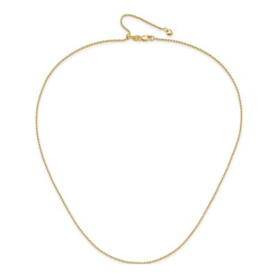 14K Yellow Gold 1.2mm Diamond-Cut Rope Chain – view 5