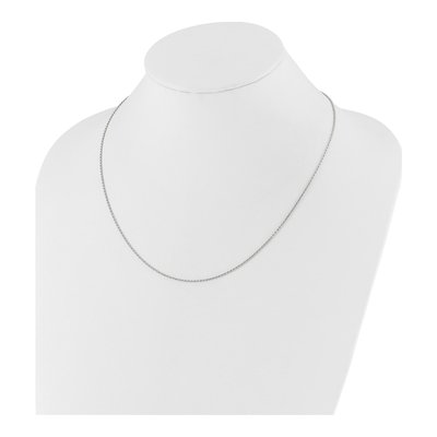 14K White Gold 1.2mm Diamond-Cut Rope Chain – view 4