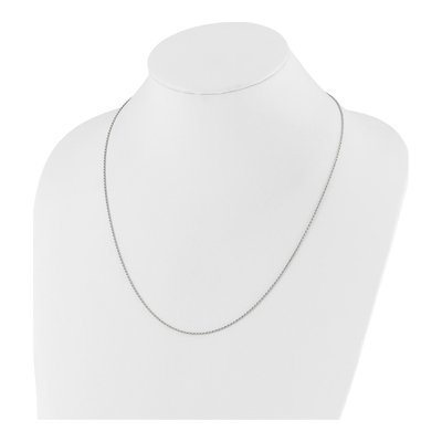14K White Gold 1.2mm Diamond-Cut Rope Chain – view 6