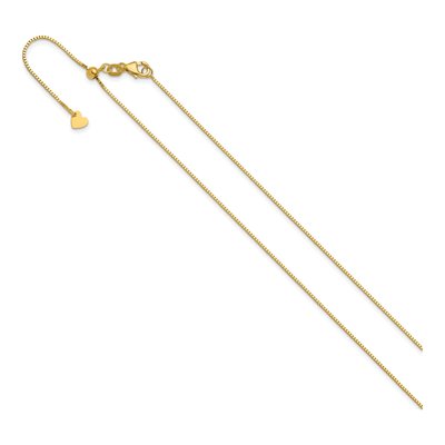14K Yellow Gold 0.8mm Box Chain – view 3