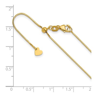 14K Yellow Gold 0.8mm Box Chain – view 7