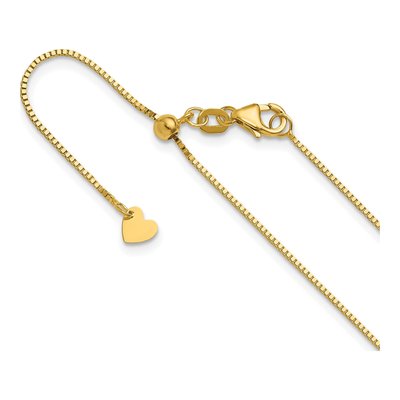 14K Yellow Gold 0.8mm Box Chain
