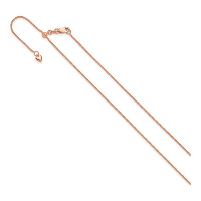 14K Rose Gold 1mm Wheat Chain – view 3