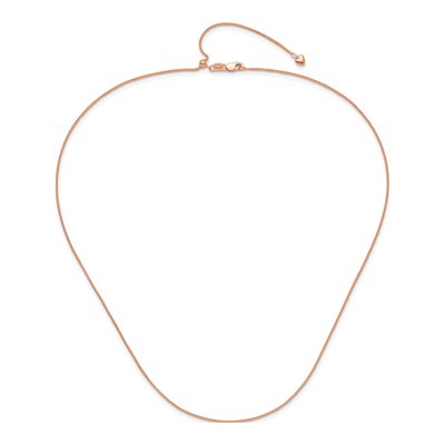 14K Rose Gold 1mm Wheat Chain – view 5