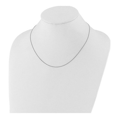 14K White Gold 1.2mm Diamond-Cut Curb Double Rope Chain – view 4