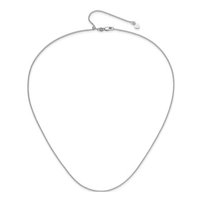 14K White Gold 1.2mm Diamond-Cut Curb Double Rope Chain – view 5
