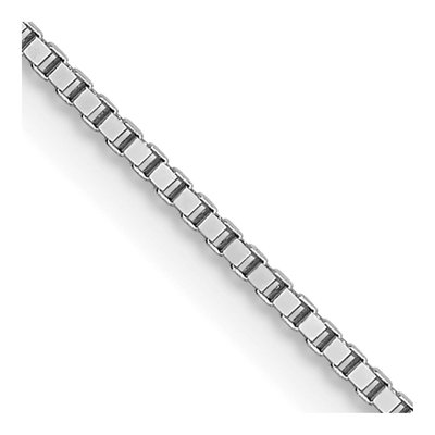 14K White Gold 0.7mm 7mm Box Chain