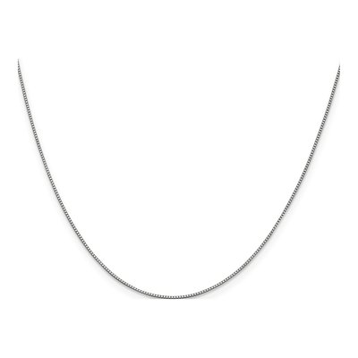 14K White Gold 0.7mm Box Chain – view 3