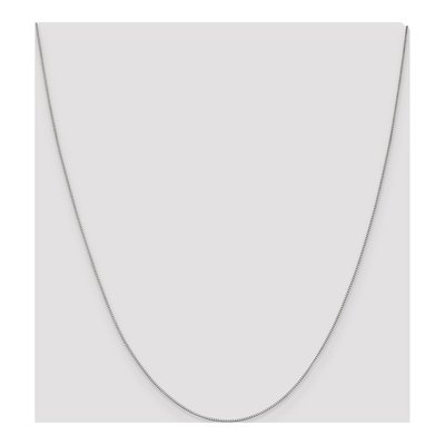 14K White Gold 0.7mm Box Chain – view 5