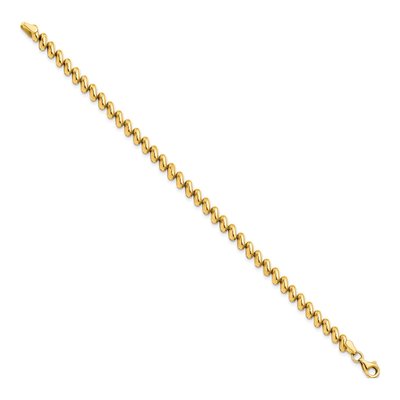 Leslie's 14K Yellow Gold Fancy 7-Inch Bracelet – view 4