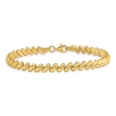 Leslie's 14K Yellow Gold Fancy 7-Inch Bracelet – view 5