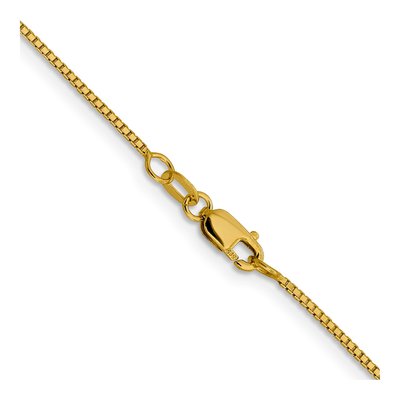 14K Yellow Gold 1mm Sparkle Octagonal Box Chain – view 4