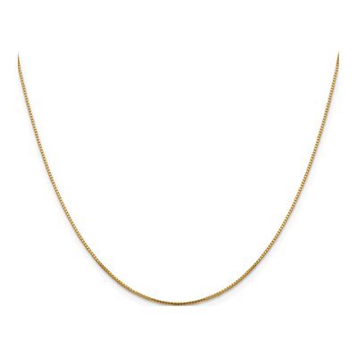 14K Yellow Gold 1mm Sparkle Box Chain – view 3