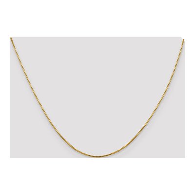 14K Yellow Gold 1mm Sparkle Box Chain – view 5