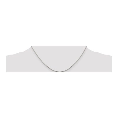 14K White Gold 1mm Sparkle Box Chain | Leslie's – view 5