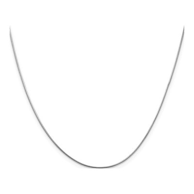14K White Gold 0.8mm Round Snake Chain – view 2