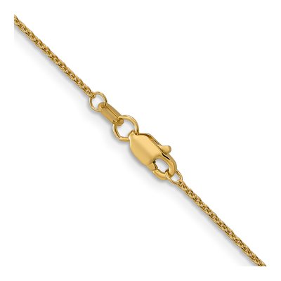 14K Yellow Gold 1.1mm Round Cable Chain – view 4