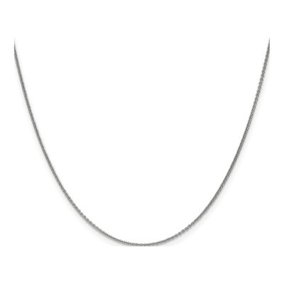 14K White Gold 1.1mm Round Cable Chain – view 4