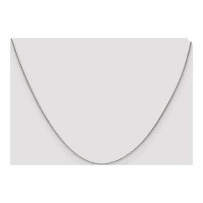 14K White Gold 1.1mm Round Cable Chain – view 6