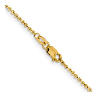 14K Yellow Gold 1.4mm Flat Cable Chain – view 5