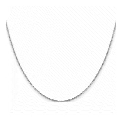 14K White Gold 1.4mm Flat Cable Chain – view 5