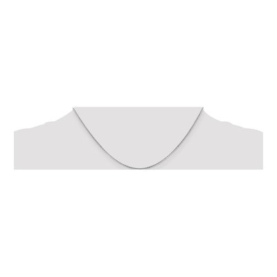 14K White Gold 1.4mm Flat Cable Chain – view 6