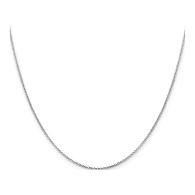 14K White Gold 1.4mm Flat Cable Chain – view 4
