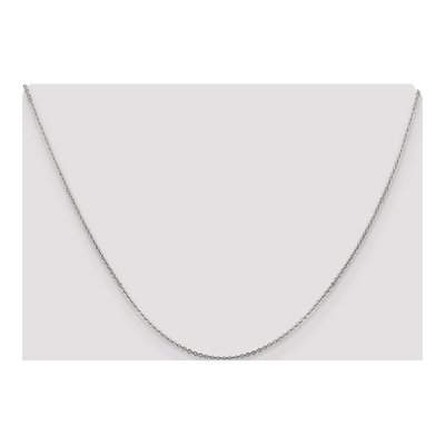 14K White Gold 1.4mm Flat Cable Chain – view 6
