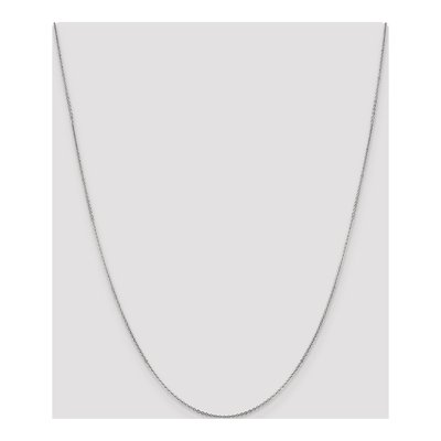 14K White Gold 1.4mm Flat Cable Chain – view 5