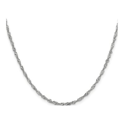 14K White Gold 1.9mm Singapore Chain – view 3