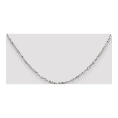 14K White Gold 1.9mm Singapore Chain – view 5