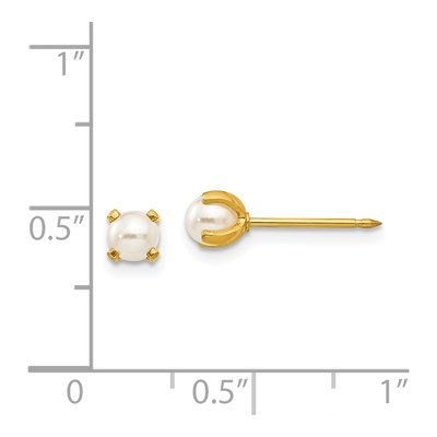 Stainless Steel Freshwater Cultured Pearl Stud Earrings – view 4