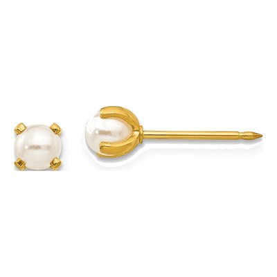 Stainless Steel Freshwater Cultured Pearl Stud Earrings