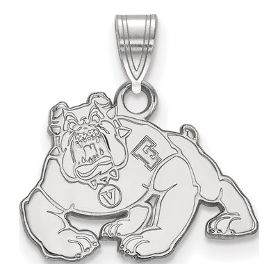 California State University Fresno 14K White Gold Small Bulldog Pendant