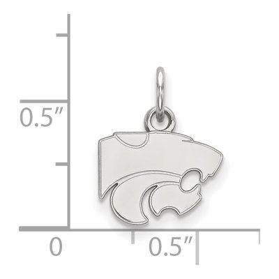 Kansas State University 14K White Gold Extra Small Wildcat Pendant – view 2