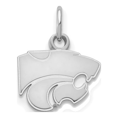 Kansas State University 14K White Gold Extra Small Wildcat Pendant