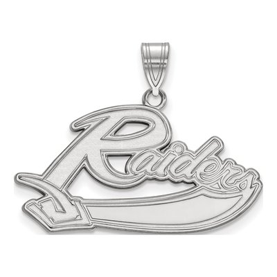 Mt Union College 14K White Gold Large Raiders Pendant