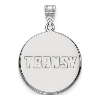 Transylvania University 14K White Gold Large Disc Pendant
