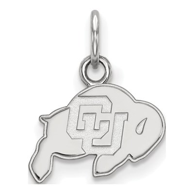 University of Colorado 14K White Gold Extra Small Buffalo Pendant