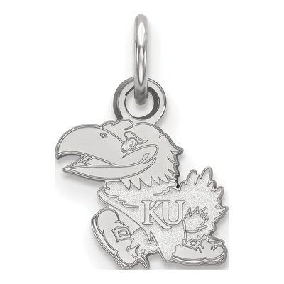 University of Kansas 14K White Gold Extra Small Jayhawk Pendant