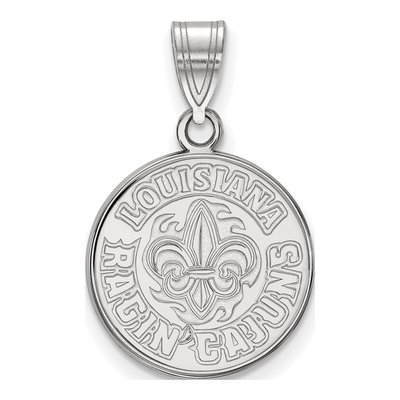 University of Louisiana at Lafayette 14K White Gold Medium Of Pendant