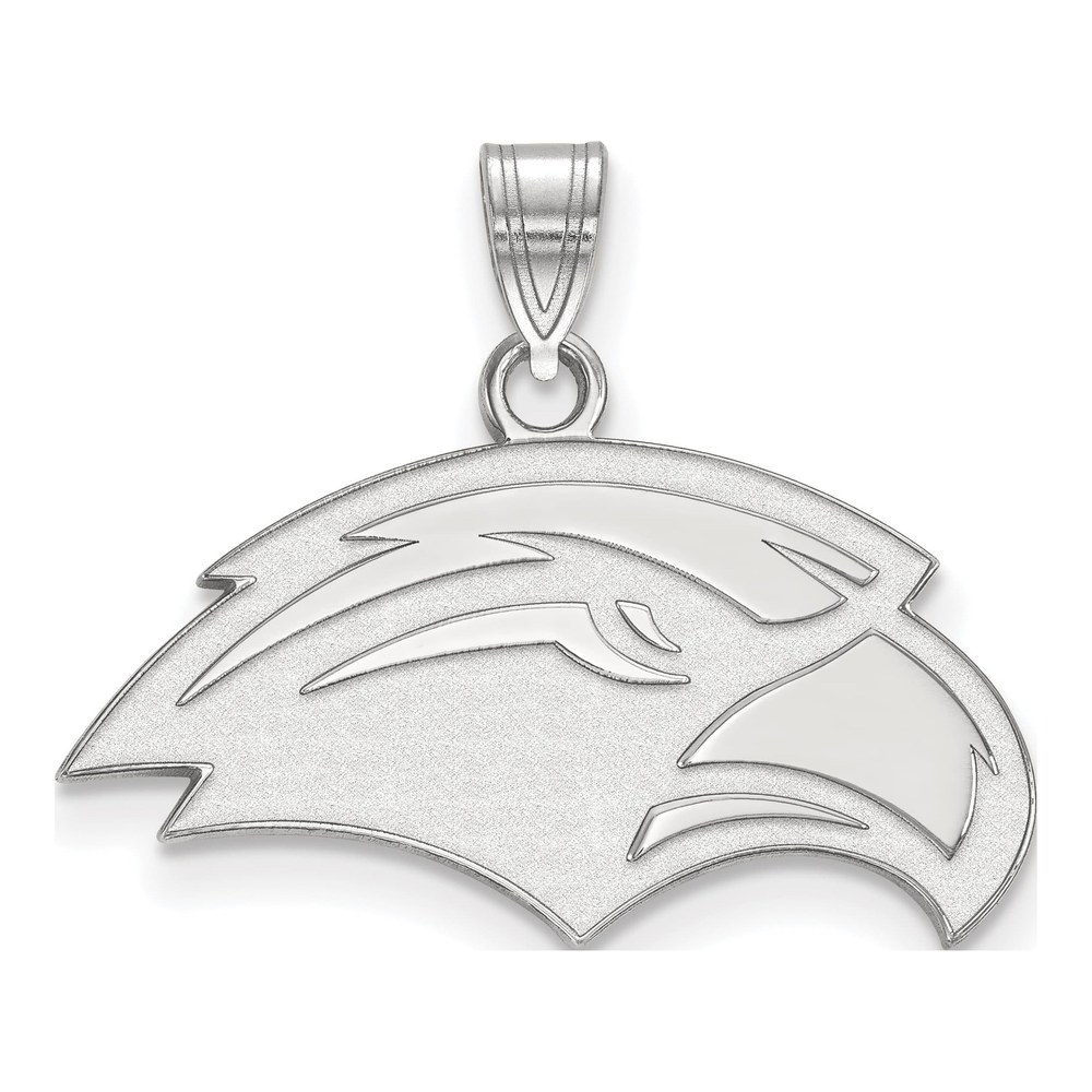 14K White Gold Rhodium-Plated Logoart University Of Southern Mississippi Eagle Small Pendant