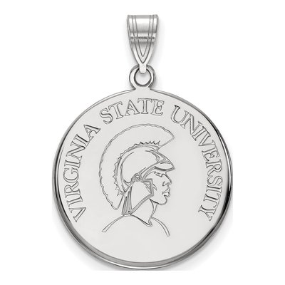 Virginia State University 14K White Gold Large Disc Pendant