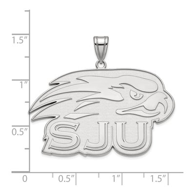 St Joseph's University 14K White Gold St Hawks Extra Large Pendant – view 2