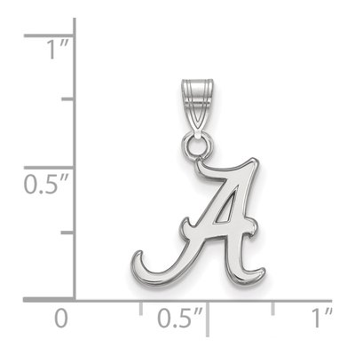 University of Alabama 14K White Gold Small Letter A Pendant – view 2
