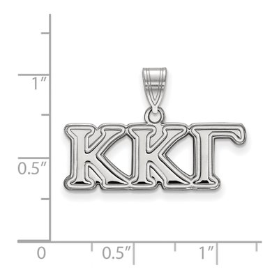 14K White Gold Kappa Gamma Pendant – view 2