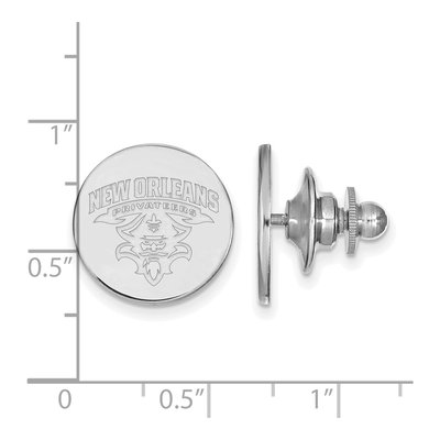 14K White Gold Logoart University Of New Orleans U-N-O Lapel Pin – view 3