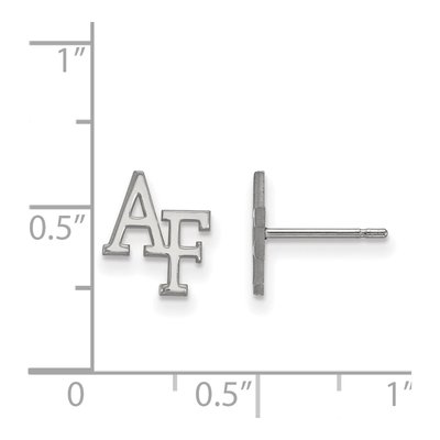 United States Air Force Academy 14K White Gold A-F Extra Small Stud Earrings – view 2