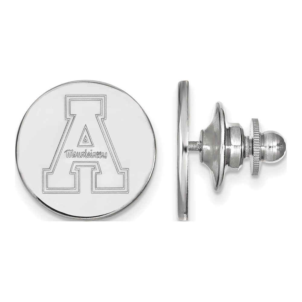 14K White Gold Logoart Appalachian State University Lapel Pin